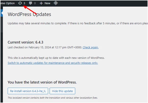 wp updates