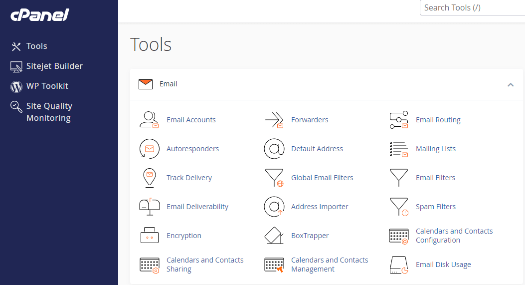 Navigate to backup settings in cPanel
