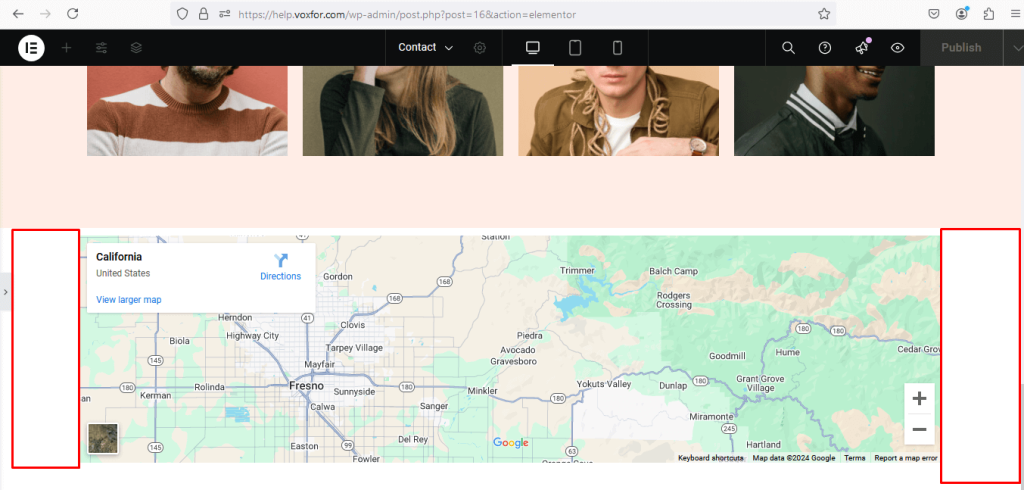 Adjust Spacing Around the Google Map