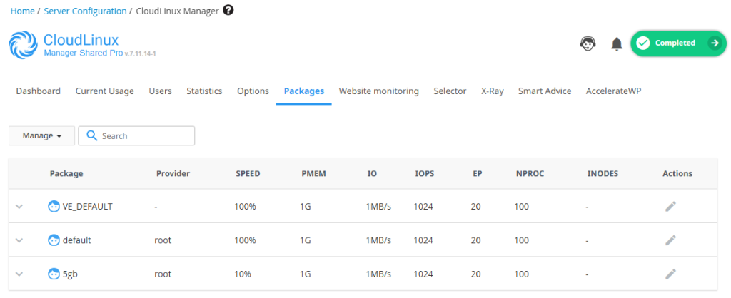 Accessing CloudLinux LVE Manager in WHM