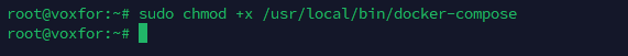 Apply executable permissions to Docker Compose with sudo chmod +x /usr/local/bin/docker-compose command output
