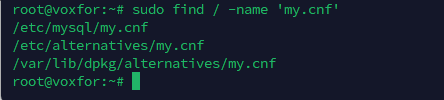 Finding MySQL Configuration File - Linux Terminal Command