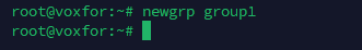 Command newgrp group1 to apply group changes immediately