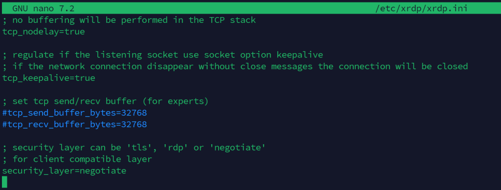 Configuring XRDP Security
