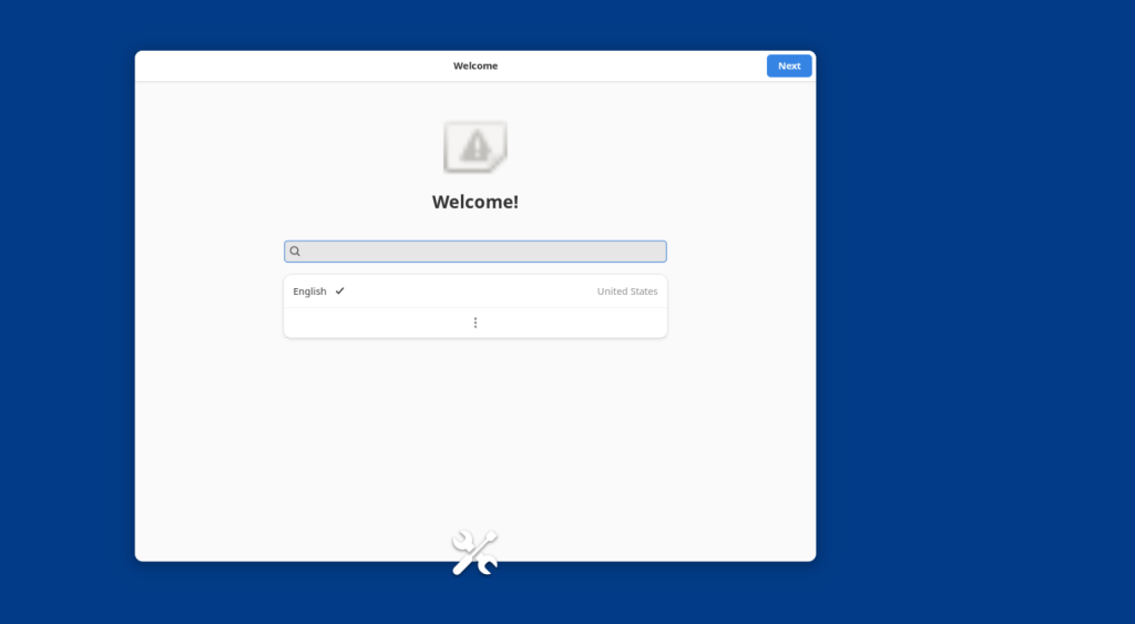 Initial setup wizard for remote desktop environment