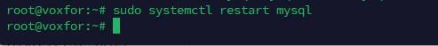 Restarting MySQL Service - Linux Terminal