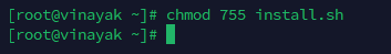 Terminal Command to Grant Execution Permissions to Installation Script