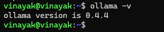Terminal Command to Verify Ollama Installation