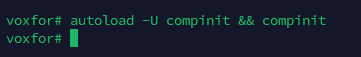 Zsh command autoload -U compinit && compinit loads functions