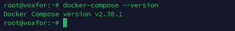 Verify Docker Compose installation with docker-compose --version command output