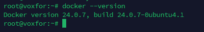 Verify Docker installation with docker --version command output