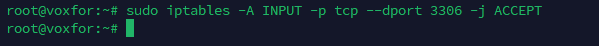 Allowing MySQL Traffic with iptables - Linux Terminal