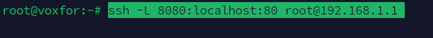 Set up SSH port forwarding on local port 8080 to access SSH on Linux VPS