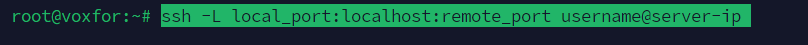 Set up local port forwarding over SSH with the command ssh -L local_port:localhost
username@server-ip