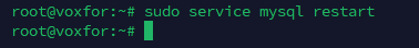 Restarting MySQL Service - Linux Terminal