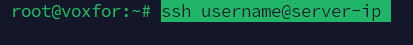 ssh username@server-ip, linux vps servers 
