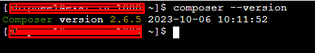 Checking Composer version using composer --version command