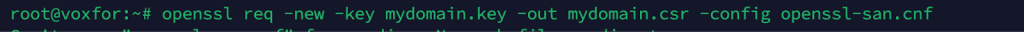 Creating a certificate signing request CSR with a configuration file using OpenSSL