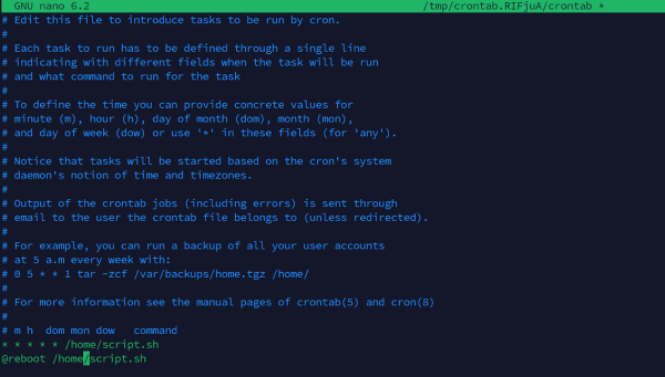 How to Run Jobs or Scripts Using Crontab on Boot