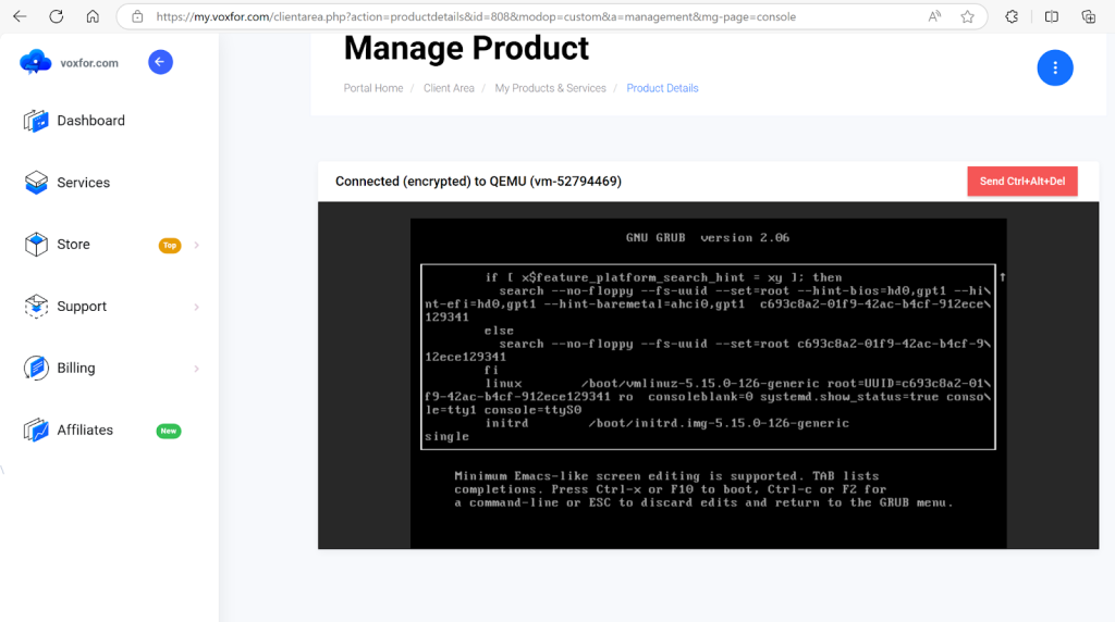 Modifying Boot Options in GRUB