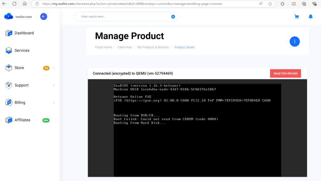 Rebooting System After Password Reset
