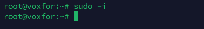 Switching to Root User with sudo -i