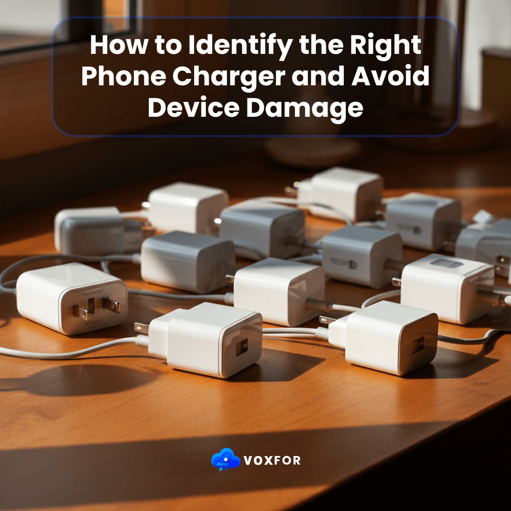 identitfy the right phone charger and avoid damage