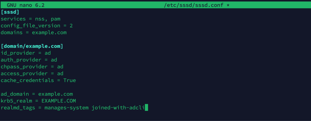 Configure SSSD