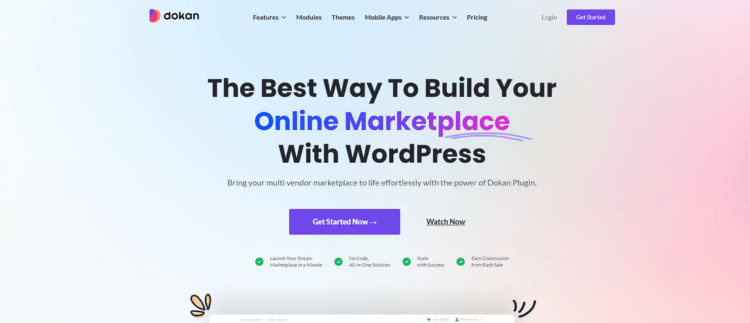 Dokan Multi-vendor marketplace