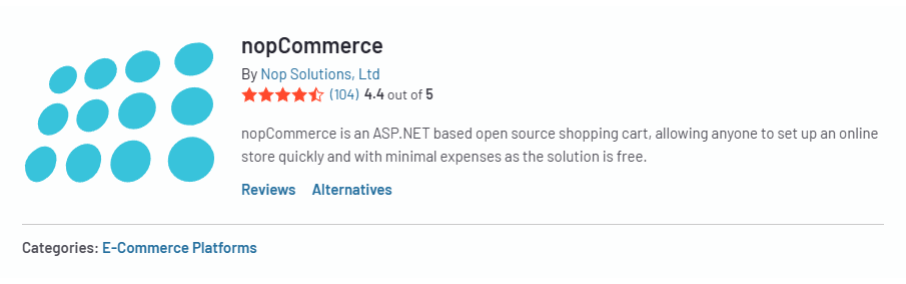 G2 nopCommerce Review