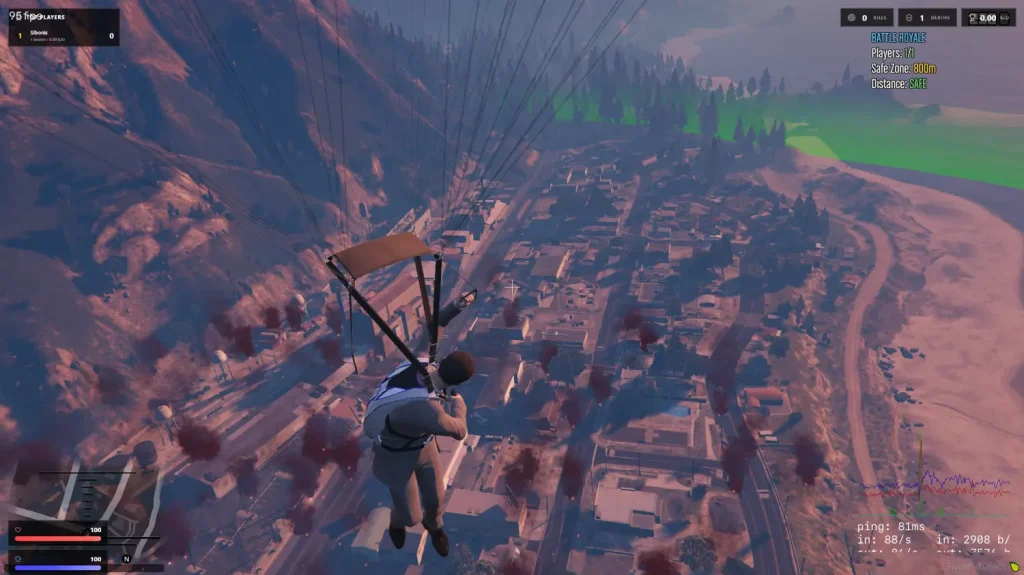 Battle royal Fivem mod player drop in