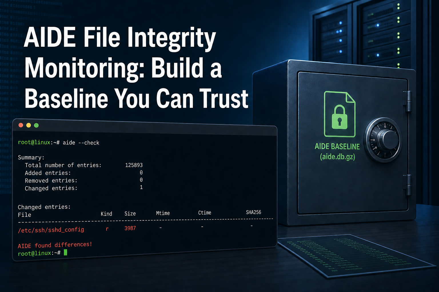 AIDE File Integrity Monitoring: Build a Baseline You Can Trust