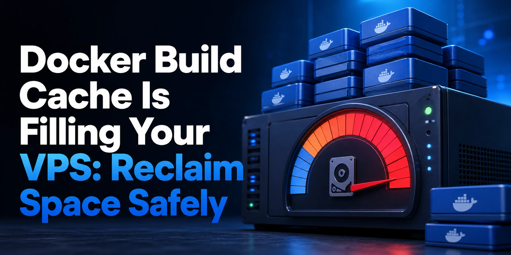 Docker BuildKit cache consuming VPS disk space with a safe reclaim boundary