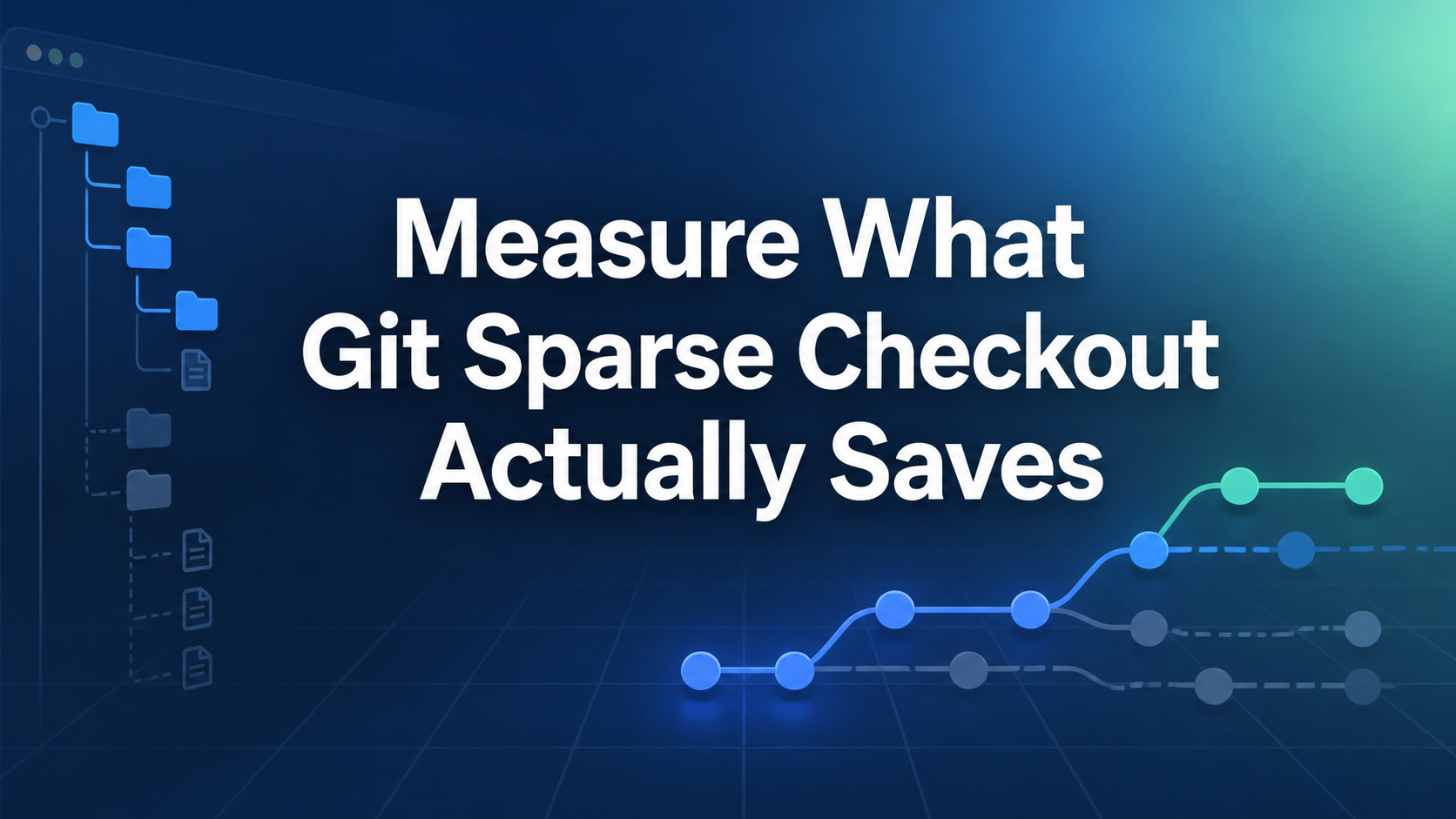 Git sparse checkout and partial clone measured across worktree files, local object bytes, and lazy blob fetches.