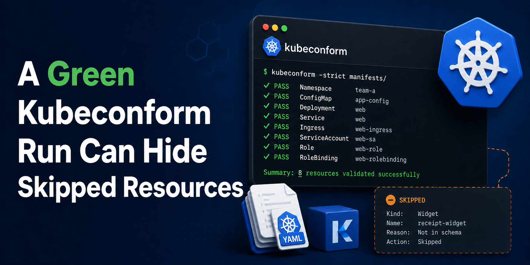 A Green Kubeconform Run Can Hide Skipped Resources