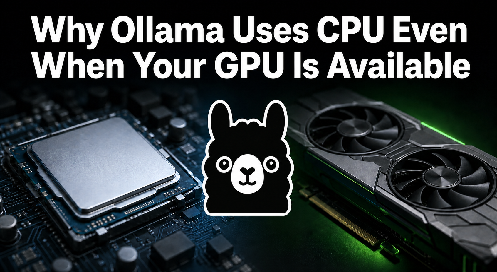 Ollama processor placement showing CPU use despite an available GPU