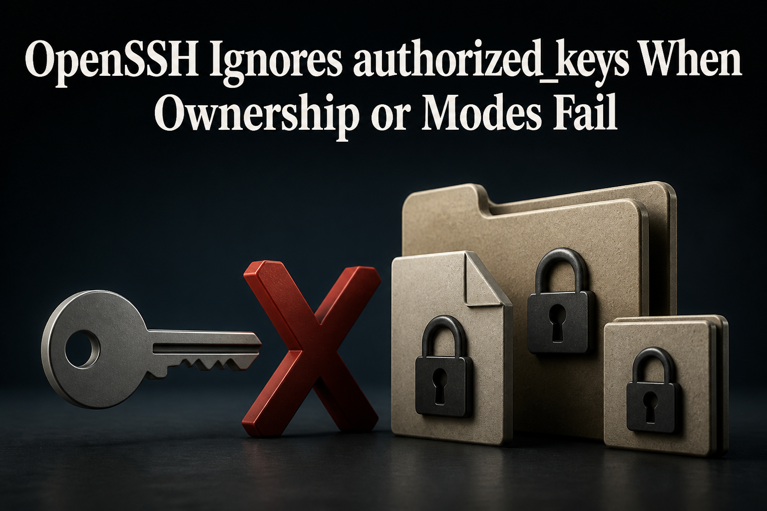 OpenSSH Ignores authorized_keys When Ownership or Modes Fail
