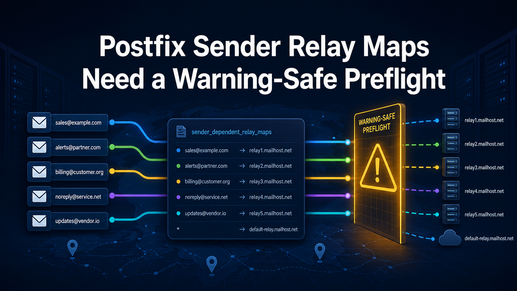 Postfix Sender Relay Maps Need a Warning-Safe Preflight