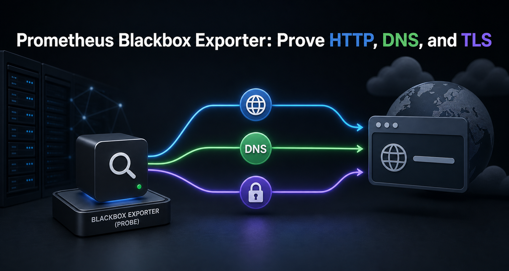 Prometheus Blackbox Exporter: Prove HTTP, DNS, and TLS