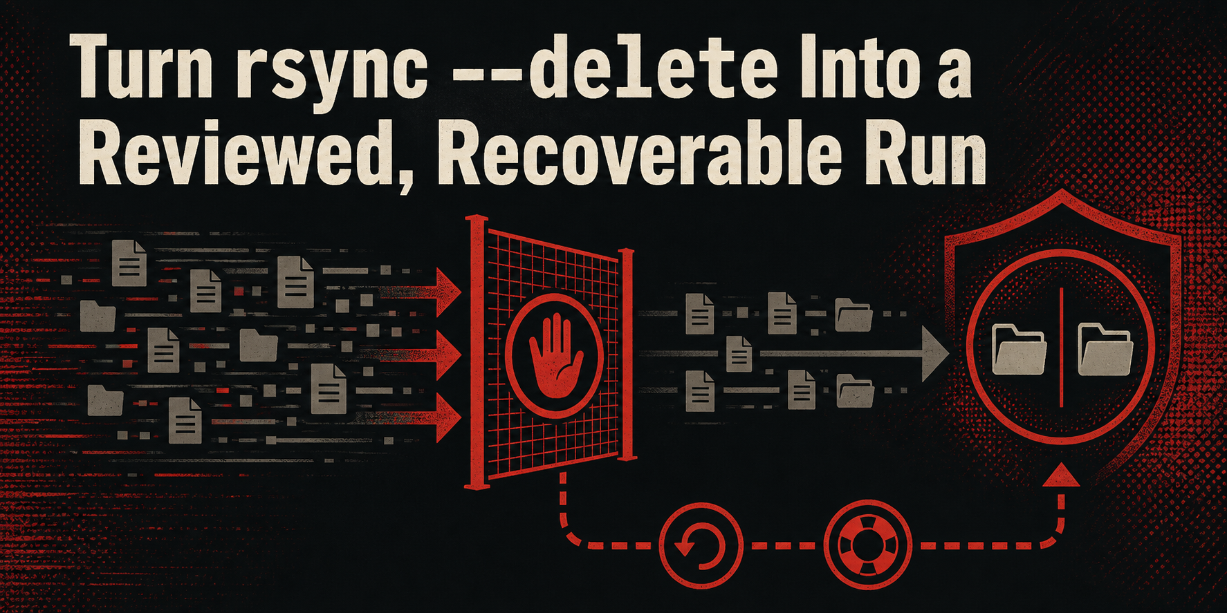 Turn rsync --delete Into a Reviewed, Recoverable Run