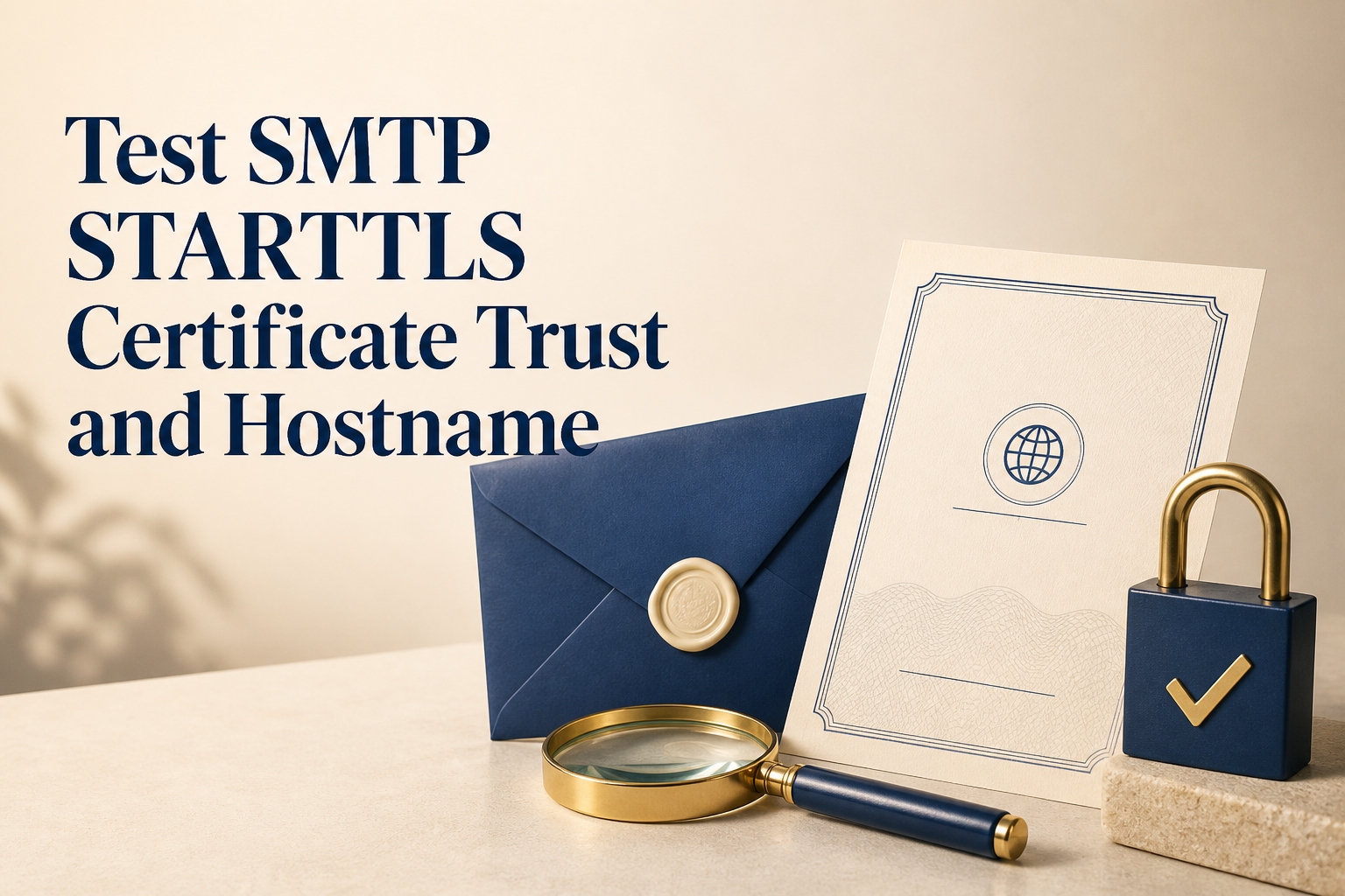Test SMTP STARTTLS Certificate Trust and Hostname
