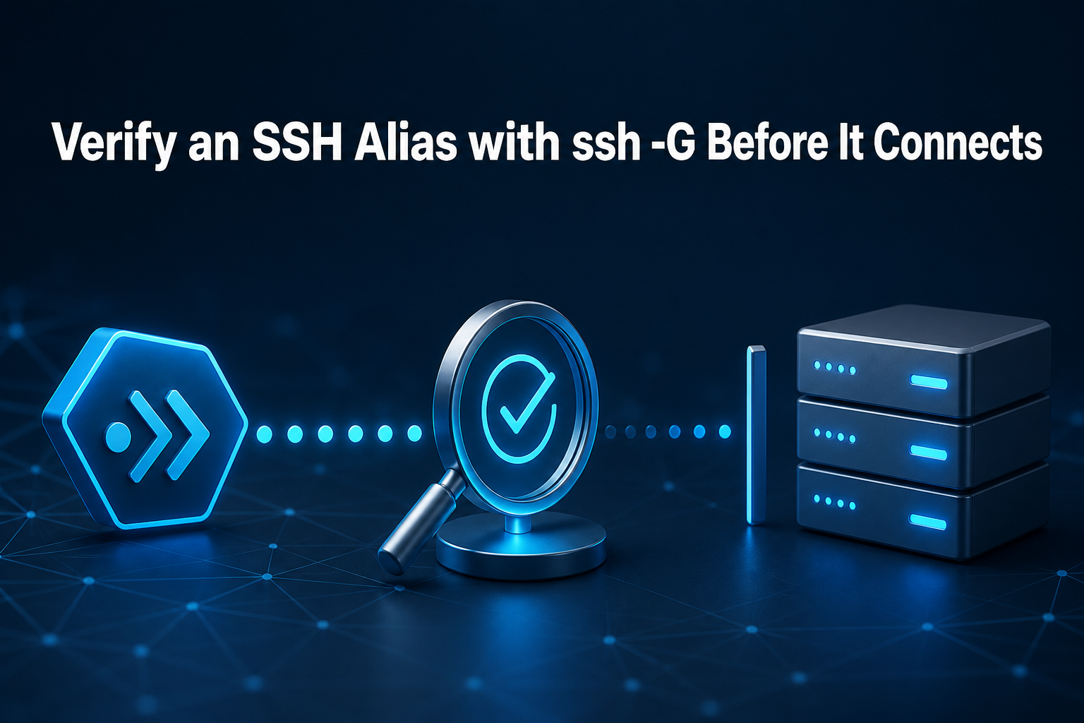 SSH alias effective configuration preflight with ssh -G