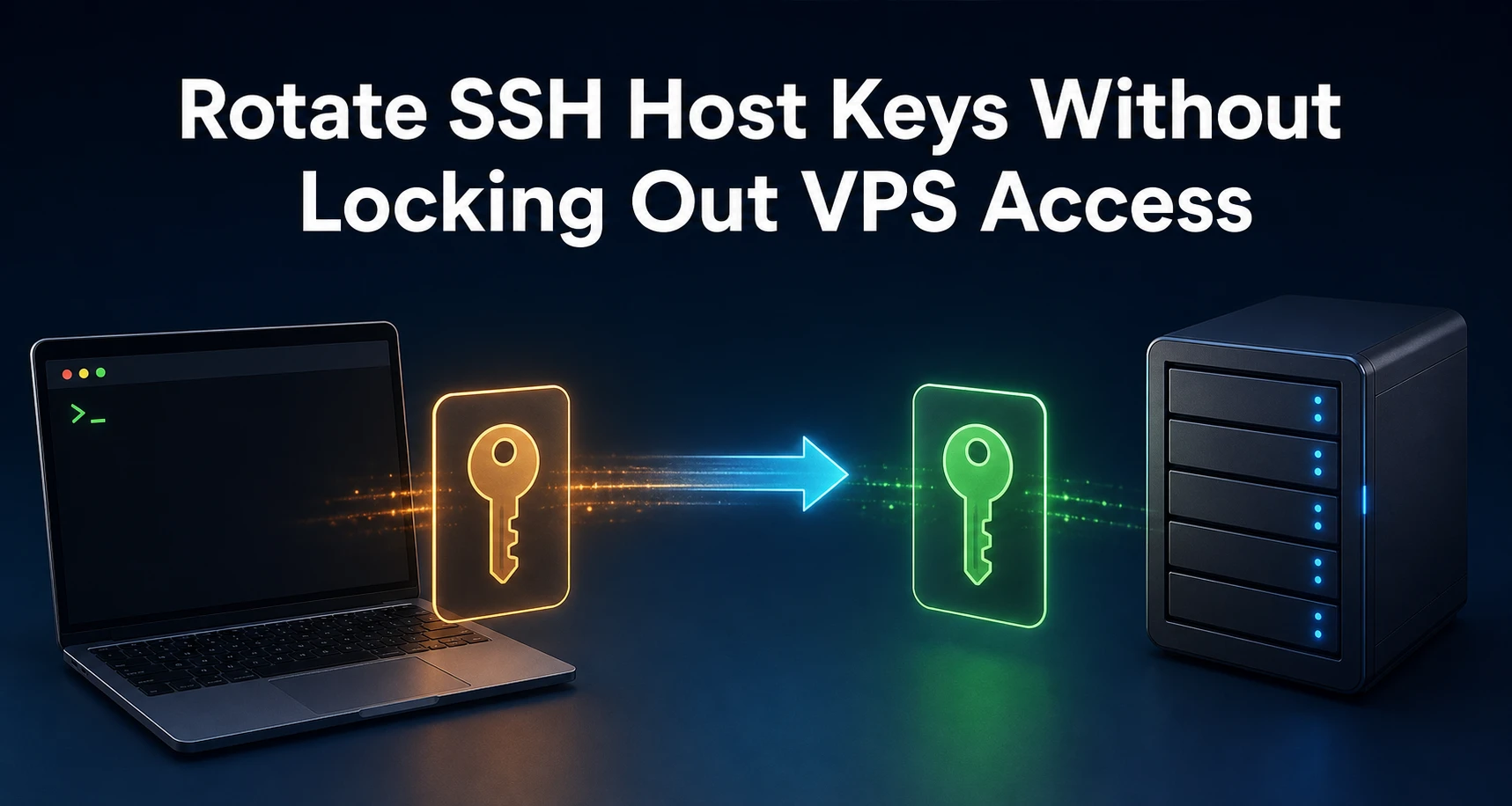 SSH host-key rotation with old and new trusted VPS identities during a controlled client cutover