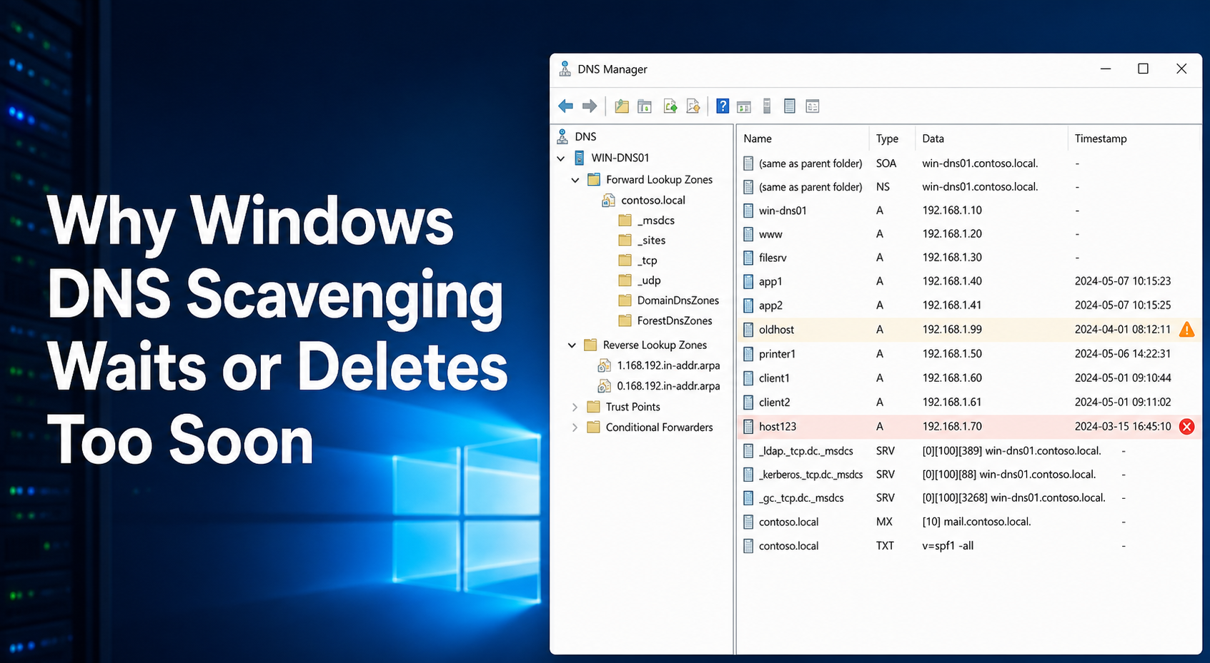 Why Windows DNS Scavenging Waits or Deletes Too Soon